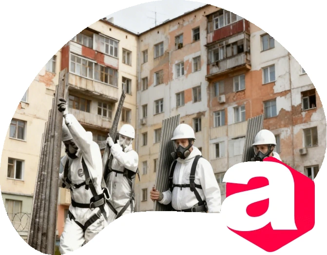 Zdjęcie robotników niosących płyty