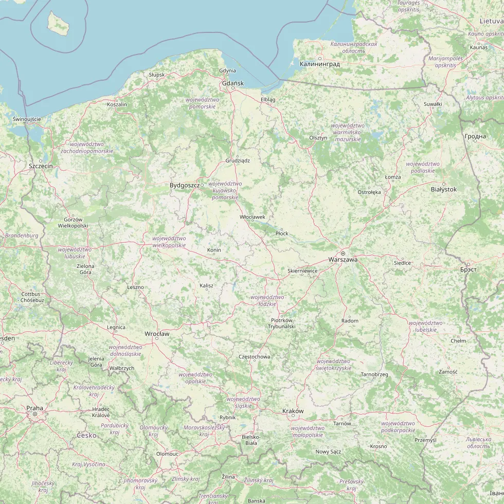 Mapa Polski OSM
